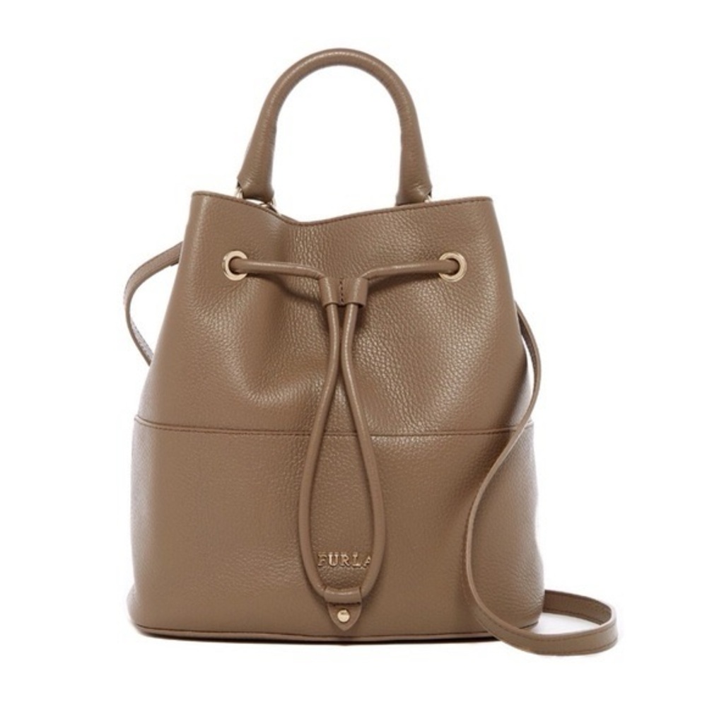 Furla Stacy taupe bucket bag